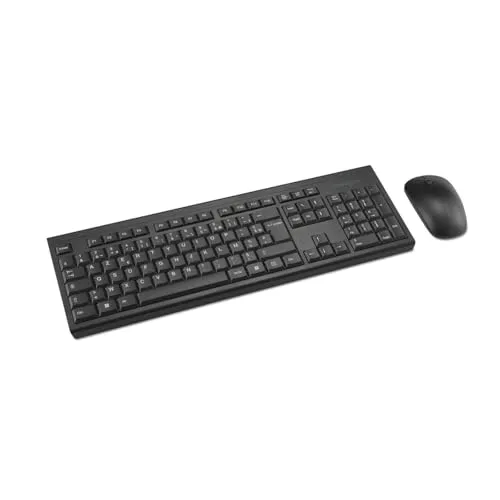 Kensington KM150 EQ Set: Kabellose Tastatur und Maus für Windows & MacOS - Maus-Tastatur-Set mit 2,4 GHz Nano-USB-Empfänger, umweltfreundlich aus 63 % recyceltem Kunststoff und mit wasserdichtem Schutz für die Tastatur – ideal für produktives Arbeiten.