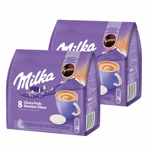 Senseo Milka Choco Pads 2er Set Schokoladen Kakaogetränk Kaffeepads 16 Portionen