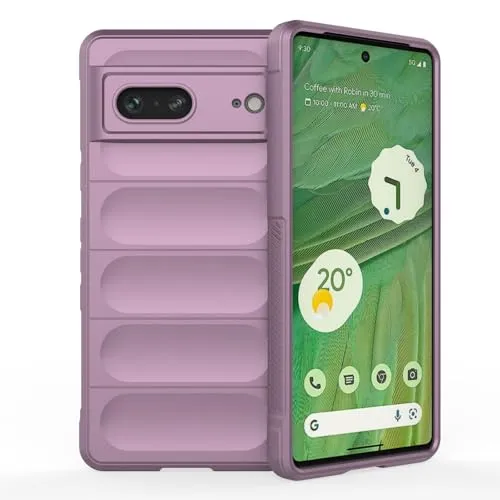 Handyhülle kompatibel mit Google Pixel 7 | TPU Silikon Bumper Case | Outdoor Schutzhülle mit Stoßschutz | Lila