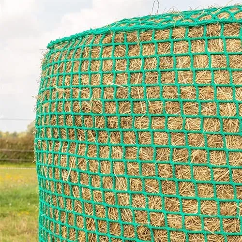 VOSS.farming Rundballennetz, Heunetz, 1,60x1,60m, Maschenweite 4,5x4,5cm, Ballennetz Futtersparnetz