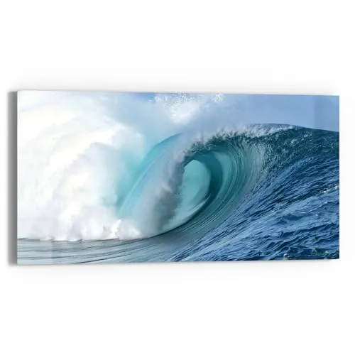 Poster & Bildende Kunst Blau von DEQORI