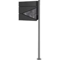 ML-Design Standbriefkasten aus Edelstahl mit Zeitungsfach