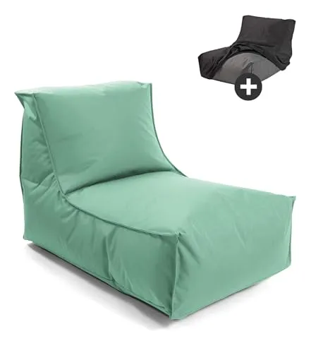 mokebo Sitzsack Der Sundowner mit Schutzhülle - Outdoor Bean Bag für Kinder & Erwachsene, wasserabweisend und ideal für Terrasse, Balkon & Garten – hergestellt in Deutschland aus hochwertigen, schwer entflammbaren Stoffen.