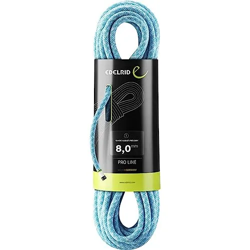Edelrid Guide Assist Pro Dry 8mm icemint (329) 20 M - Bandschlingen & Reepschnüre fürs Klettern und Bergsteigen, wasser- und schmutzabweisend dank Pro Dry Ausrüstung, ideal für anspruchsvolle Umgebungen und Gletschertraversen.