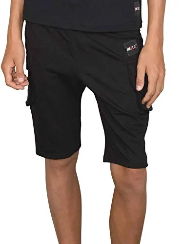 BEZLIT Jungen Shorts Kinder Kurze-Hose Cargo Capri Short Hosen Strech 30079 Schwarz 104/110