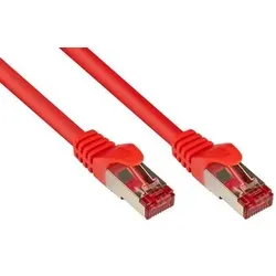 Kabelmeister® Patchkabel Cat. 6 - 40m rot - Netzwerkkabel mit S/FTP und 250MHz für hohe Datenübertragungsraten. Ideal für schnelle Netzwerke und langlebige Verbindungen dank vergoldeter Steckerkontakte.