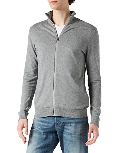 SELECTED HOMME Herren SLHBERG Full Zip Cardigan B NOOS 16074688 - Funktionsjacke aus warmem Strick mit Reißverschluss und Stehkragen, ideal für kühle Tage und vielseitige Styles.