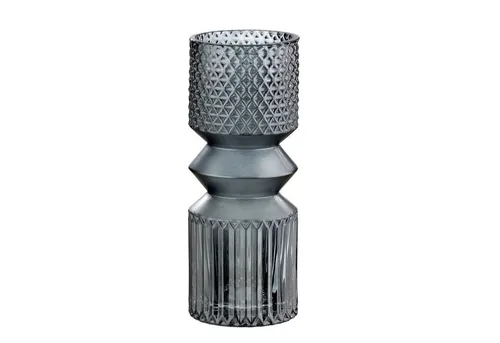 GILDE Vase Pintu Glas grau 40493 in grau von GILDE