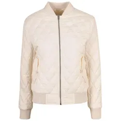 Urban Classics Damen Ladies Diamond Quilt Nylon Jacket, whitesand, M - Funktionsjacken mit regulärer Passform, lässigem Design und weichem Material für optimalen Tragekomfort im Alltag.