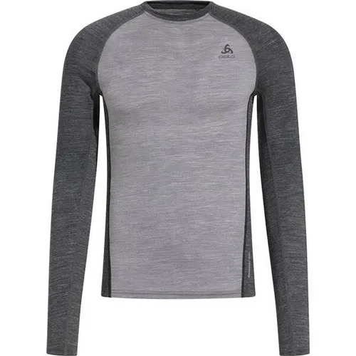 Odlo Natural Performance PW 150 Herren Funktionsshirt - Grau - Größe S - Hochwertiges Funktionsshirt aus 55% mulesingfreier Merinowolle und 45% recyceltem Polyester. Ideal für aktive Tage, schnelltrocknend und mit natürlicher Wärmeregulierung für optimalen Komfort.