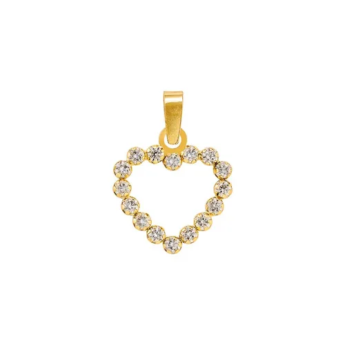 Xenox Damen Anhänger Fine Herz mit Zirkonia in 585er Gelbgold - Eleganter Herzanhänger aus 14 Karat Gelbgold mit funkelndem Zirkonia. Perfekt für besondere Anlässe oder als stilvolles Geschenk.