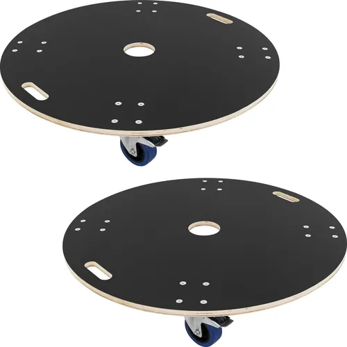 ECD Germany 2er Möbelroller Rollbrett Ø 87 cm - Transportgeräte & Rampen – Ideal für Umzüge und Werkstatt, mit rutschsicherer Oberfläche und Tragkraft bis 800 kg, ausgestattet mit 360°-Lenkrollen für müheloses Handling.