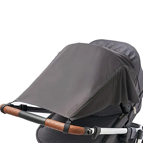 DIAGO Sonnenschutz für Kinderwagen mit Seitenschutz, UV-Schutz 50, universelles Sonnenverdeck für Kinderwagen, Sonnendach, Sonnenrollo, Sonnenschutz für Babys, Farbe: Anthrazit.