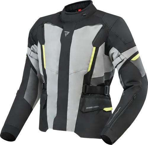 REBELHORN Scout Motorradjacke Textil Herren Schwarz Grau Gelb S