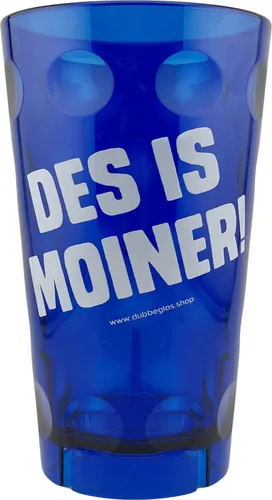 DES IS MOINER! Dubbebecher 0,5 (Blau) Liter aus Plastik in blau von atka Kunststoffverarbeitung