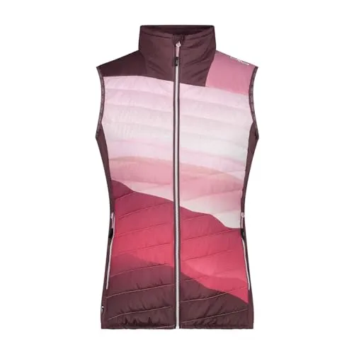 CMP Woman Hybrid Vest fard-plum (16ZN) 38 - Funktionsjacke für Damen mit hoher Bewegungsfreiheit, ideal für Outdoor-Aktivitäten dank atmungsaktiver Materialien und leichtem Design.