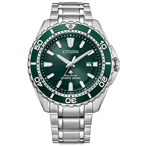 CITIZEN PROMASTER BN0199-53X Eco-Drive Taucheruhr 200m grünes Zifferblatt Jap...
