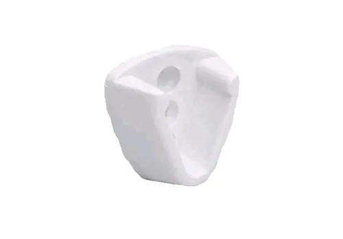 Schrankrohrlager für runde und Keilform Schrankrohre 30x15 mm Kunststoff weiß