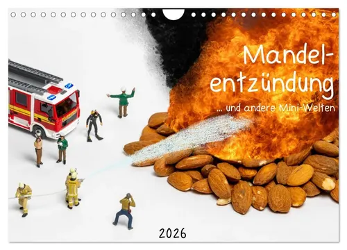 Michael Bogumil | Mandelentzündung ... und andere Mini-Welten (Wandkalender 2025) - Kalender mit 14 Seiten, präsentiert skurrile Situationen im Maßstab H0, ideal für Humor- und Cartoonliebhaber.