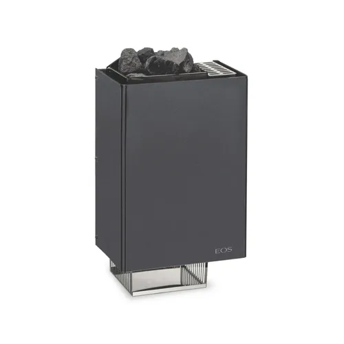 Eos Mini W 3 kW Saunaofen - Wandofen in Anthrazit - Der Eos Mini W 3 kW ist ein kompakter Wandofen für die Sauna, der durch sein modernes Design und die einfache Installation besticht. Ideal für entspannende Momente in Ihrem Zuhause.