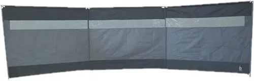 Bo-Camp Dennis Windschutz mit Fenstern, 500x140cm, grau