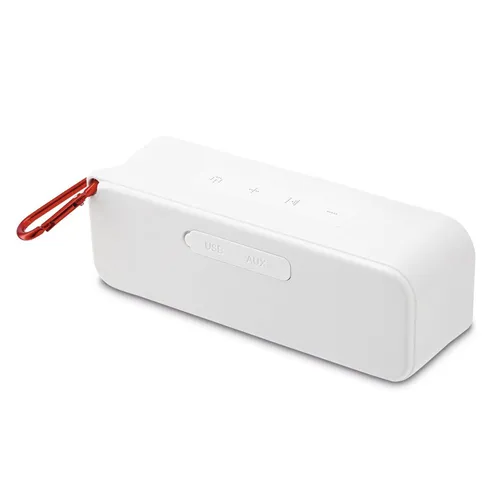 Hama PowerBrick 2.0 - Spritzwassergeschützter Bluetooth-Lautsprecher mit 8 W, bis zu 10 Stunden Musikgenuss und praktischem Karabiner für unterwegs