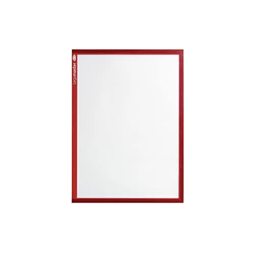 Legamaster Magnetische Dokumentmappen DIN A4, 5 Stück mit rotem Rahmen - Präsentationsmappen für schnellen Dokumentenaustausch, ideal für Whiteboards. UV-resistente Folie schützt Ihre Inhalte und sorgt für eine ansprechende Präsentation.