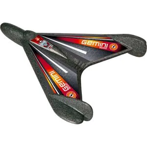 Günther Fluggerät 1450 Gemini 3000 Katapultstarter, Schleudersegler mit Gummischleuder, aus Styropor, Länge 32 cm
