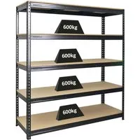 PROREGAL Profi Schwerlastregal Bison 200x180x60cm - Robustes Schwerlastregal mit 600 kg Fachlast pro Ebene, ideal für Werkstätten und Garagen. Einfache Montage in nur 20 Minuten, hergestellt nach höchsten Qualitätsstandards.