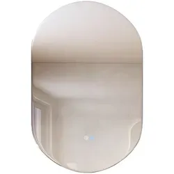 COSTWAY LED-Spiegel 80x50cm mit Anti-Beschlag in silber von Costway