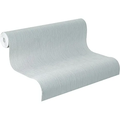 Rasch Tapete 573350 - Einfarbige Vliestapete mit Struktur in Hellblau