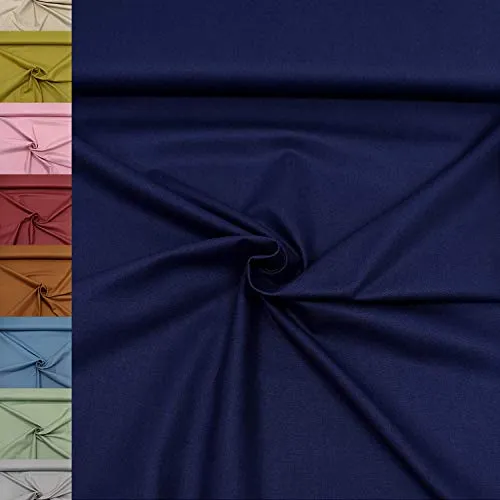 MAGAM-Stoffe Dylan weicher Canvas Baumwollstoff Kleidung Polsterstoff Meterware 50cm (12. Dunkelblau)