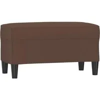 vidaXL Sitzbank Braun 70x35x41 cm - Multifunktionale Kunstlederbank - Sitzbänke - Diese stilvolle Bank aus hochwertigem Kunstleder bietet zusätzlichen Sitzkomfort und ist schmutzabweisend. Ideal als Fußhocker oder Bettbank, sorgt sie für einen luxuriösen Look in jedem Raum.