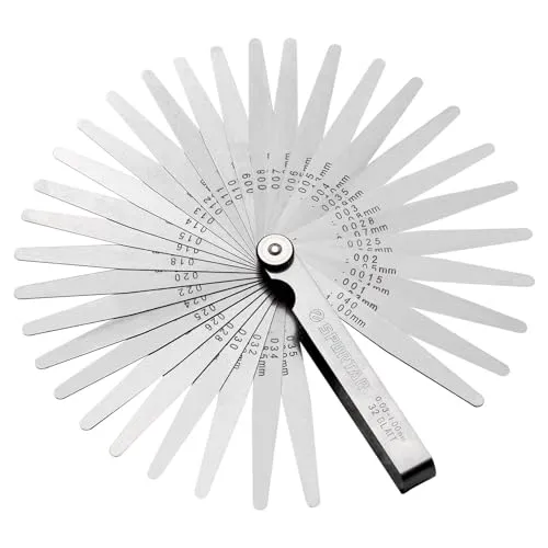 Spurtar 32 Klingen Fühlerlehre 0,03-1,00mm/0,001-0,04