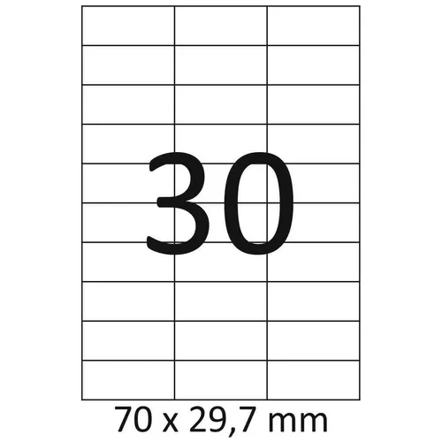 Etiketten A4 70 x 29,7mm weiß 100 Blatt = 3000 Stück