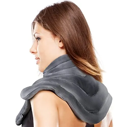 Nackenkissen mit Lavendel - Wärmekissen für Nacken und Schulter - Nackenkissen zur Linderung von Nacken- und Schulterschmerzen, gefüllt mit natürlichen Tonperlen und Lavendel für entspannende Wärmetherapie.