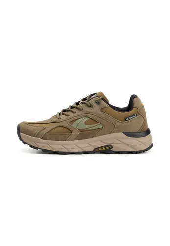 Camel Active 54CCA12 Khaki/Grau EU 44 - Sneaker für Herren mit komfortablem Low-Cut-Schnitt, aus hochwertigem Leder und Textil, ideal für mühelosem Streetstyle und hervorragende Laufeigenschaften.