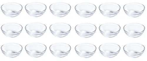 Provance Dipschale Dipschalen Schüsseln aus Glas Ø 9cm 12cm Glasschälchen für Dips, (Set, 18-tlg), spülmaschinengeeignet
