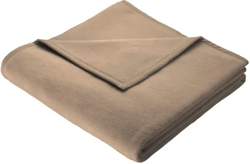 Biederlack Wohndecke Cotton Home, Kuscheldecke im Uni Design, Farbe oasis - Wohndecken aus 70% Baumwolle, 30% Polyacryl, mit Veloursband-Einfassung. Ideal für gemütliche Abende, pflegeleicht bei 30°C. Made in Germany und OEKO-TEX® zertifiziert.