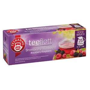 TEEKANNE teeflott Brombeere-Himbeere Tee 25 Portionen von Teekanne