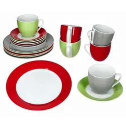 MamboCat Kaffeeservice 18tlg - Porzellan für stilvolle Kaffeetafeln - Kaffeeservice aus hochwertigem Porzellan, 18-teiliges Set mit elegantem Design für besondere Anlässe und den täglichen Genuss.