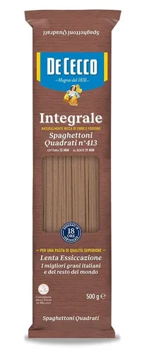 De Cecco Speghettoni Quadrati Integrali N°413 Pasta,Vollkornnudeln 500g