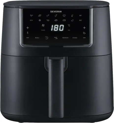 SEVERIN FR 2462 Single XXL Heißluftfritteuse - Küchenmaschine mit 7,0 l Kapazität und Memory-Funktion für perfekte Frittierergebnisse, ideal für gesunde und fettfreie Zubereitung von Speisen.