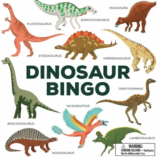 Dinosaur Bingo: Ein einfaches Spiel für Kinder und Familien - Gesellschaftsspiel mit 48 illustrierten Dino-Chips und einem Aufbewahrungskopf, der stundenlangen Spielspaß für die ganze Familie bietet.