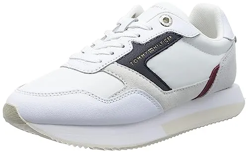 Tommy Hilfiger Damen Runner Sneaker Essential TH Runner - Damen-Sneaker aus 100% Leder, stilvolles Design mit optimaler Passform für hohen Tragekomfort – ideal für Alltag und besondere Anlässe.