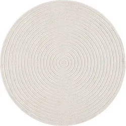 Novel Outdoorteppich Tenerife Plus – Rund, Creme, Pflegeleicht - Der runde Outdoorteppich Tenerife Plus in Creme (Ø 120 cm) ist pflegeleicht, leicht zusammenrollbar und für drinnen sowie draußen geeignet. Ideal für jedes Ambiente mit hygienischer Oberfläche aus 100 % Polypropylen.