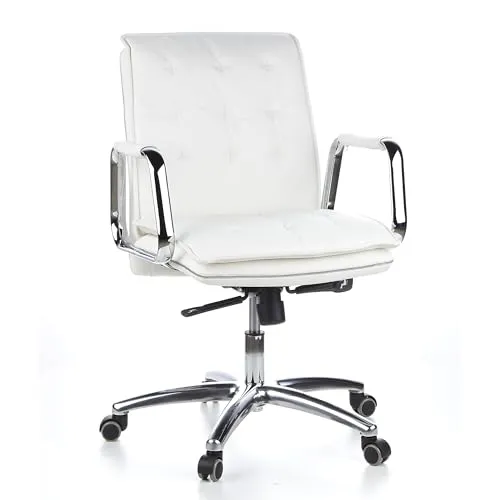 hjh OFFICE Profi Chefsessel VILLA 10 Leder mit Armlehnen - Bürostühle – Premium-Lederstuhl mit Synchronmechanik und dicker Polsterung für maximalen Komfort und stilvolles Design.