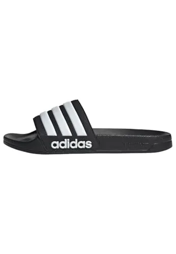 adidas Adilette Shower Sandalen - Schwarz - Größe 8 - Badeschuhe mit schnelltrocknendem Obermaterial, ideal für den Einsatz im Schwimmbad oder am Strand.