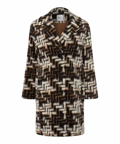 BRAX Damen Style.Davos Wool Mix - Funktionsjacke aus hochwertigem Schurwollmix, mit klassischem Reverskragen und elegantem Hahnentrittmuster für einen stilvollen Auftritt.