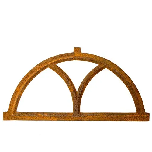 Aubaho Dekoobjekt Stallfenster Bogen 33x59cm - Deko-Objekt aus Gusseisen, historisch inspiriert mit antikem Charme. Ideal als Fenster, Gitter oder Spiegelfenster, ohne Glas. Maße: 33x59cm, Gewicht: 3kg.